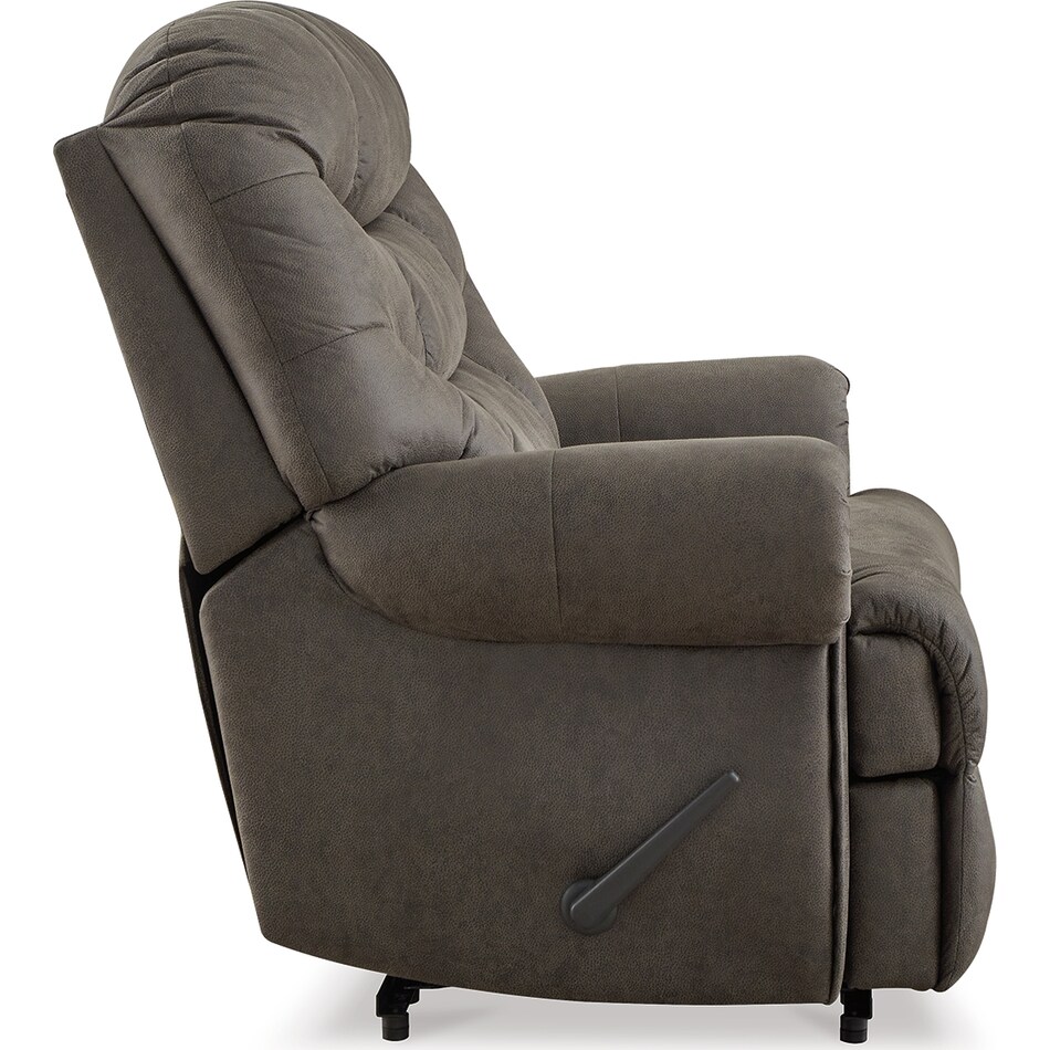 camera time gunmetal wall recliner   