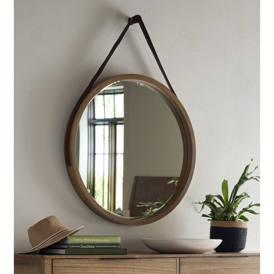 cameron light brown mirror   