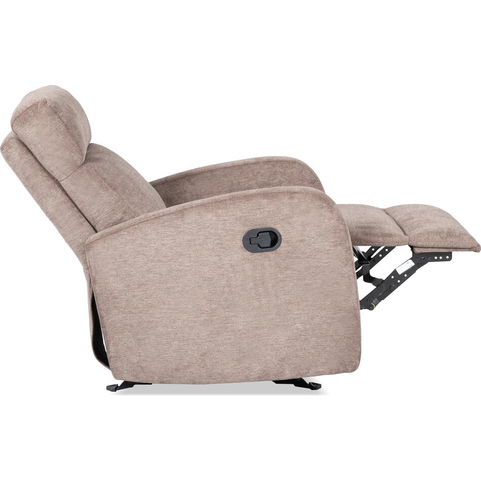 camille   cocoa swivel glider recliner   