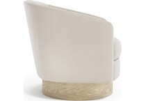 camino cream leather accent chair   