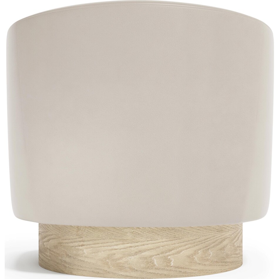 camino cream leather accent chair   