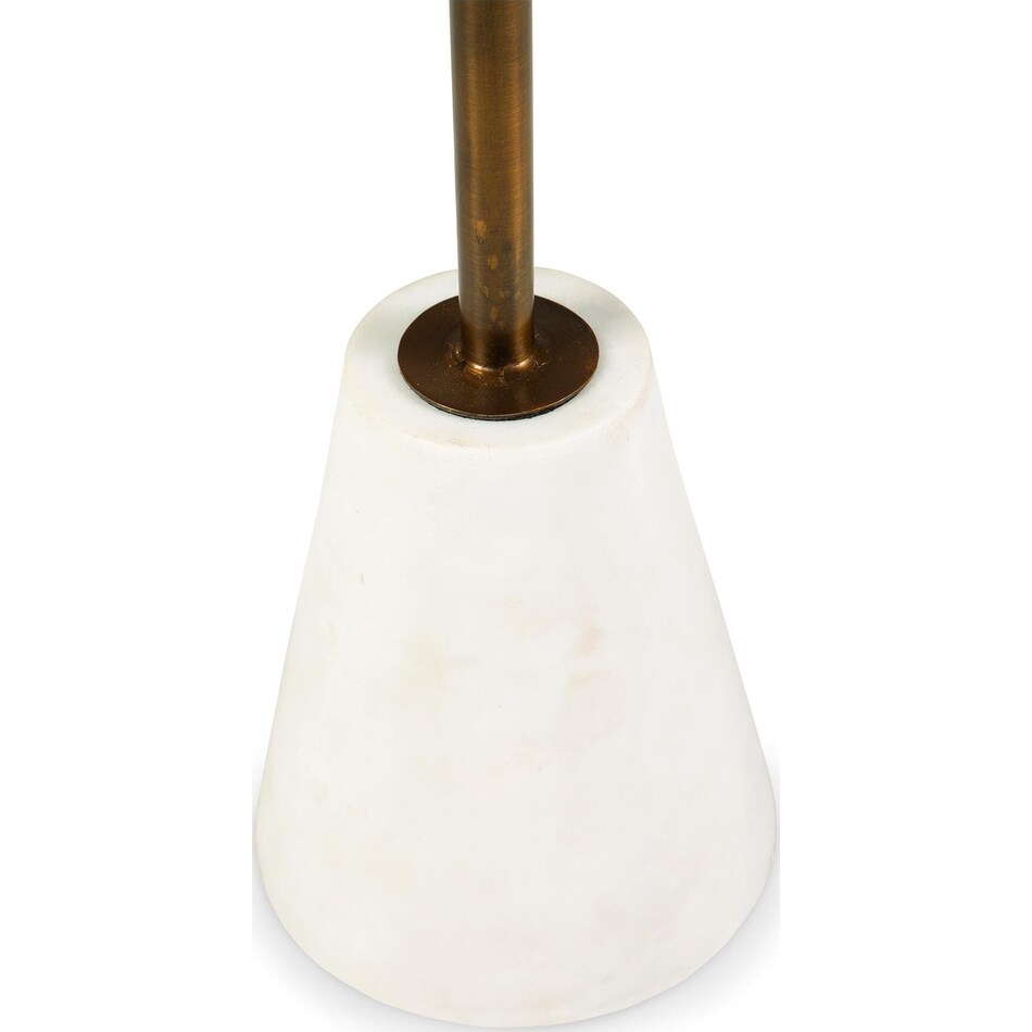 caramont black white gold finish end table   