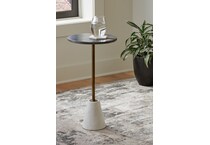 caramont black white gold finish end table   