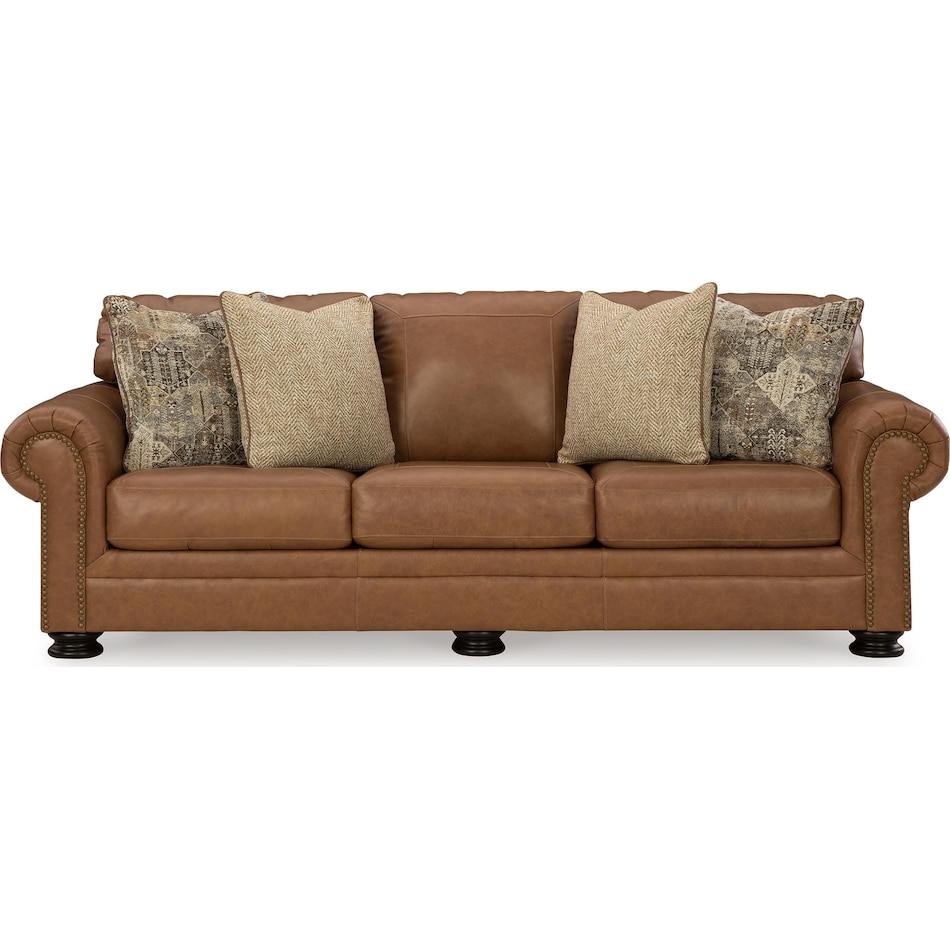 carianna caramel leather sofa   