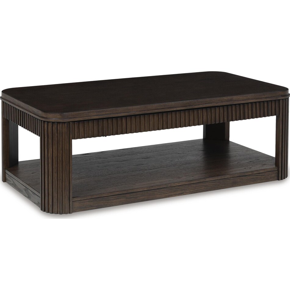carlbrie warm brown cocktail table lift top   