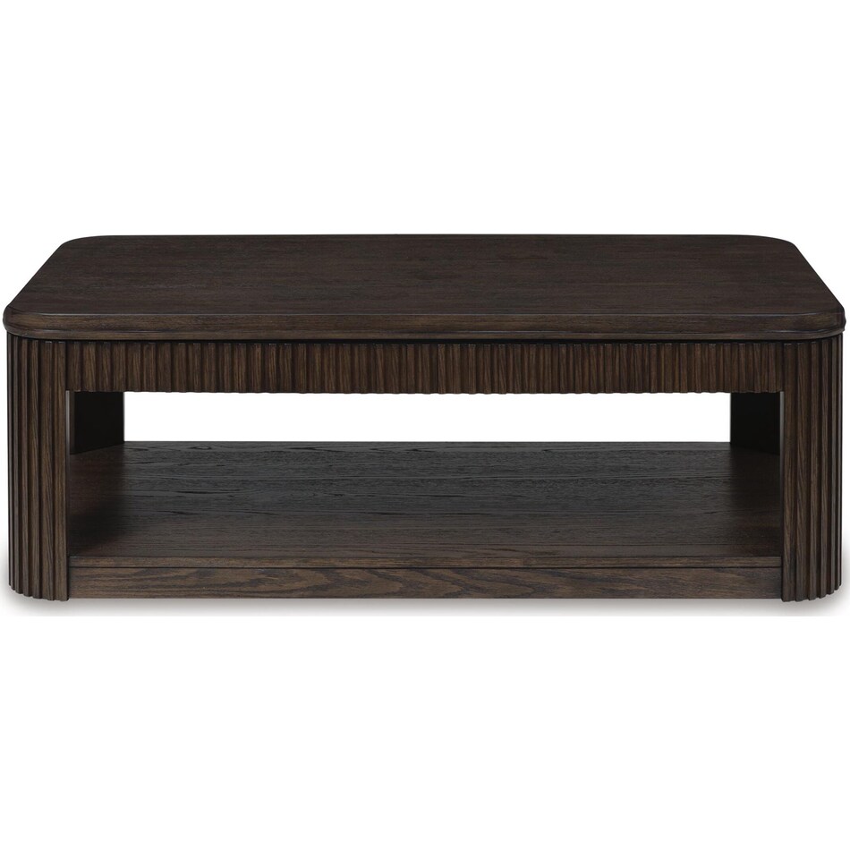 carlbrie warm brown cocktail table lift top   
