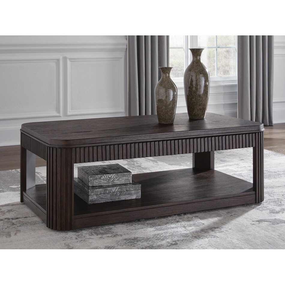 carlbrie warm brown cocktail table lift top   