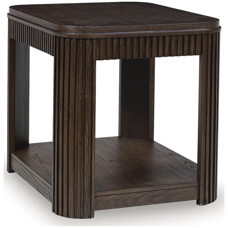 carlbrie warm brown end table   