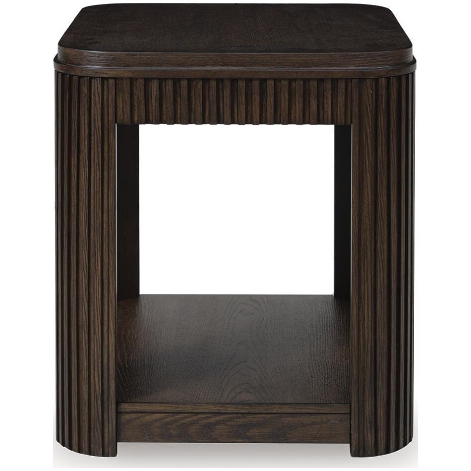 carlbrie warm brown end table   