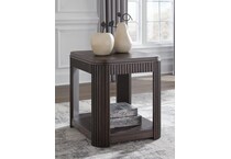 carlbrie warm brown end table   