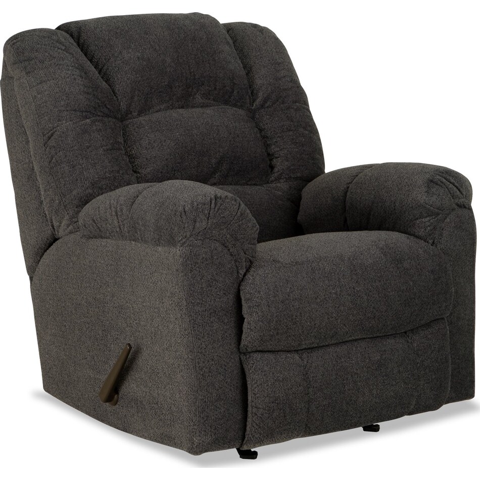carlos charcoal rocker recliner   