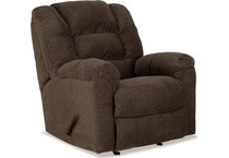 carlos chocolate rocker recliner   