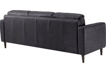 carmelo blue leather sofa   