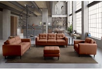 carmelo brown leather sofa   