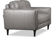 carmelo leather loveseat   