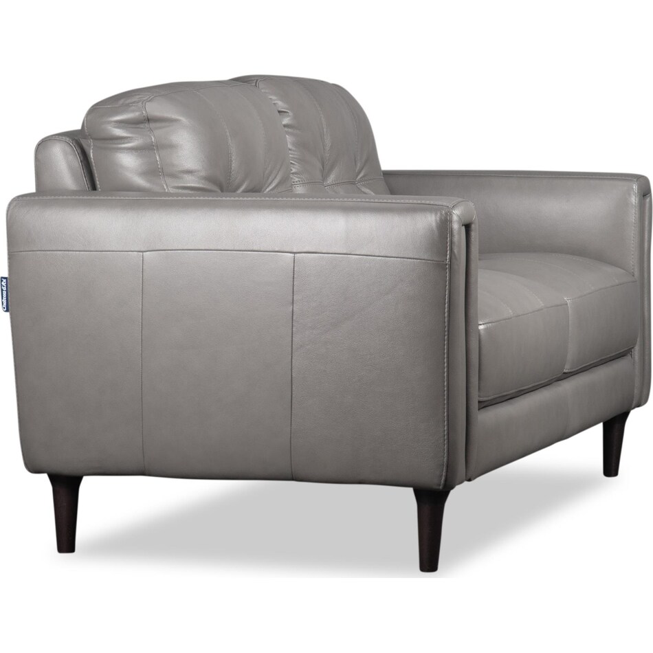 carmelo leather loveseat   