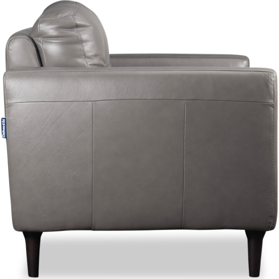 carmelo leather loveseat   