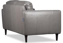 carmelo leather loveseat   