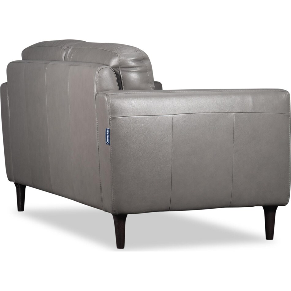 carmelo leather loveseat   
