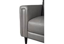 carmelo leather loveseat   
