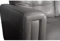 carmelo leather loveseat   