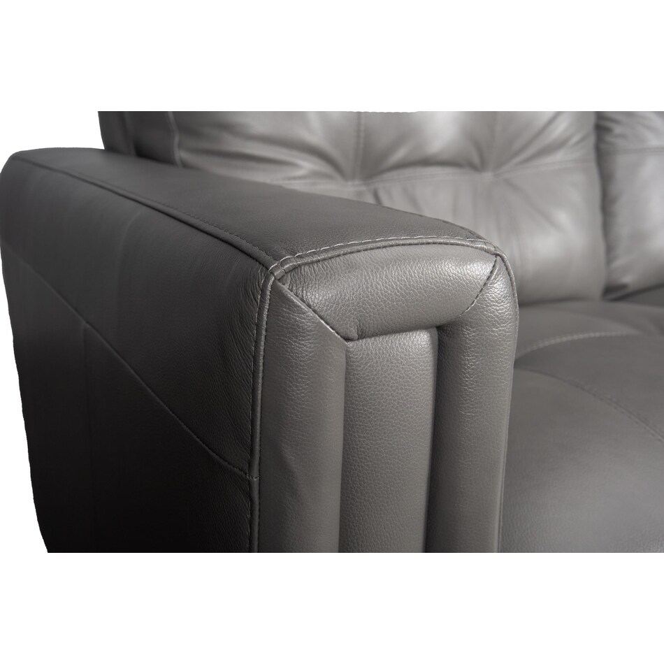 carmelo leather loveseat   
