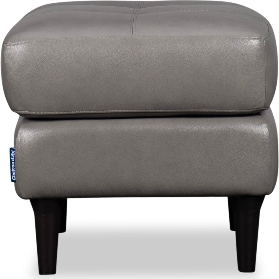 carmelo leather ottoman   