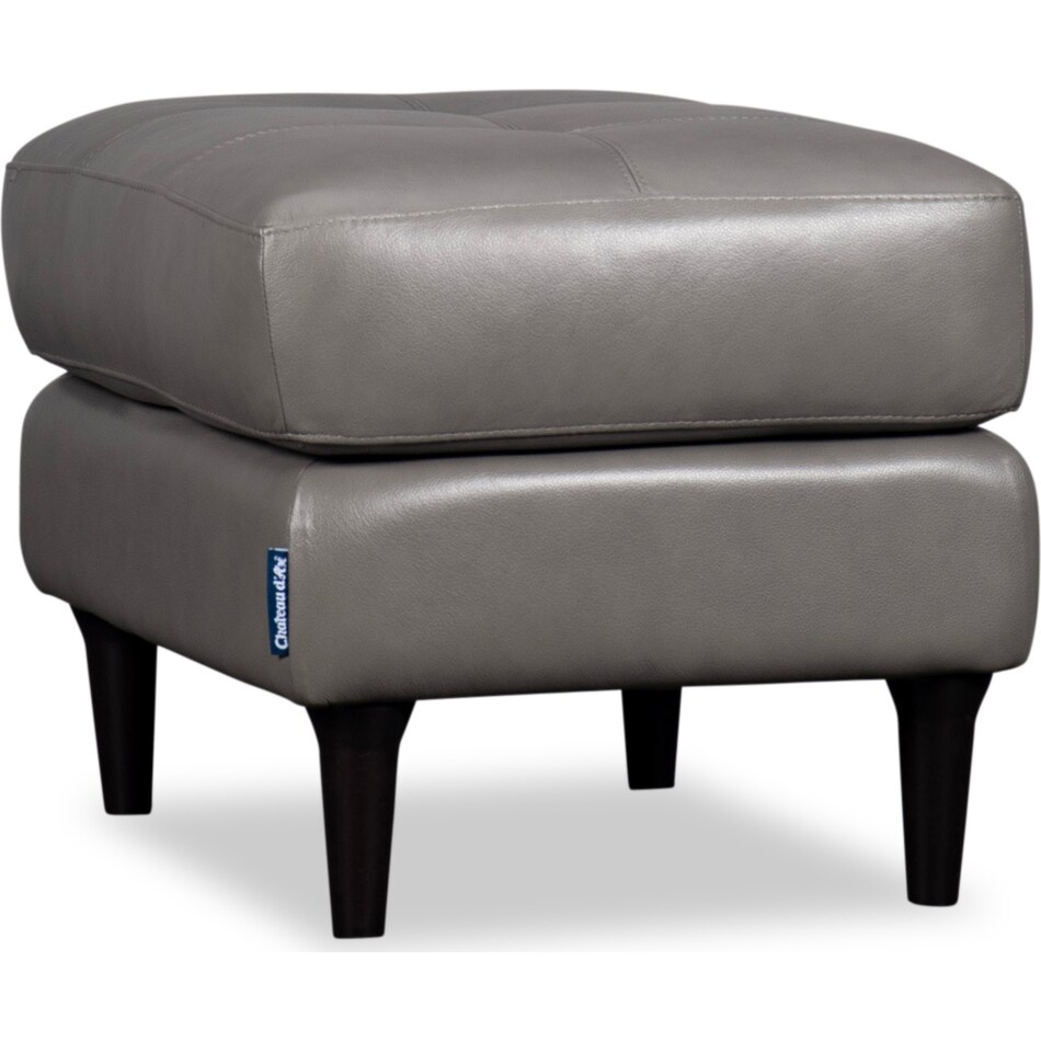 carmelo leather ottoman   