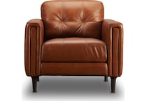 carmelo whiskey grey leather chair   