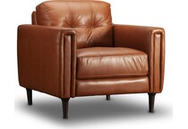 carmelo whiskey grey leather chair   