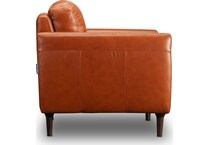 carmelo whiskey grey leather chair   