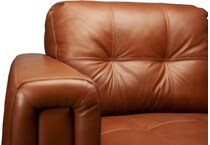 carmelo whiskey grey leather chair   