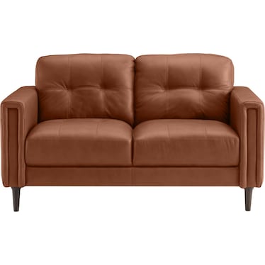 CARMELO LEATHER LOVESEAT
