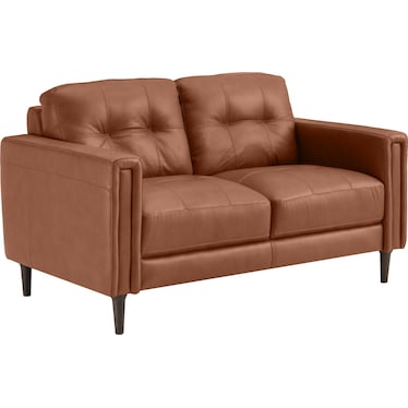 CARMELO LEATHER LOVESEAT