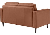 carmelo whiskey leather loveseat   