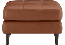 carmelo whiskey leather ottoman   