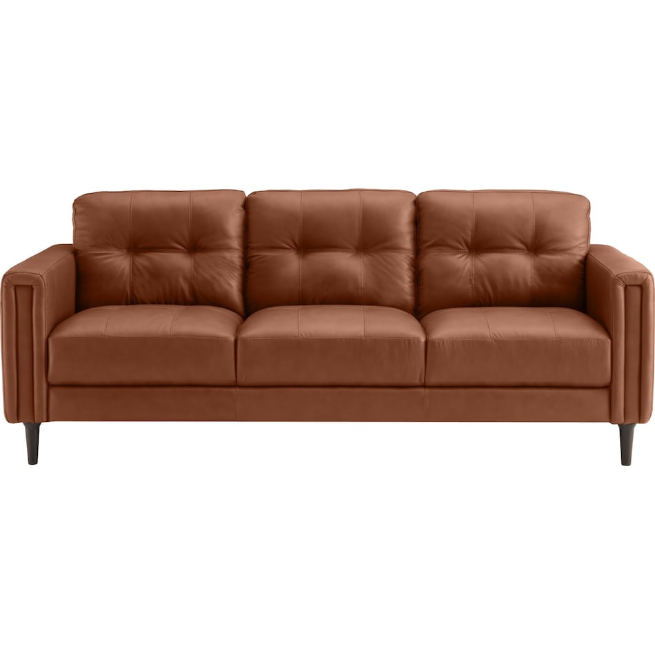 carmelo whiskey leather sofa   