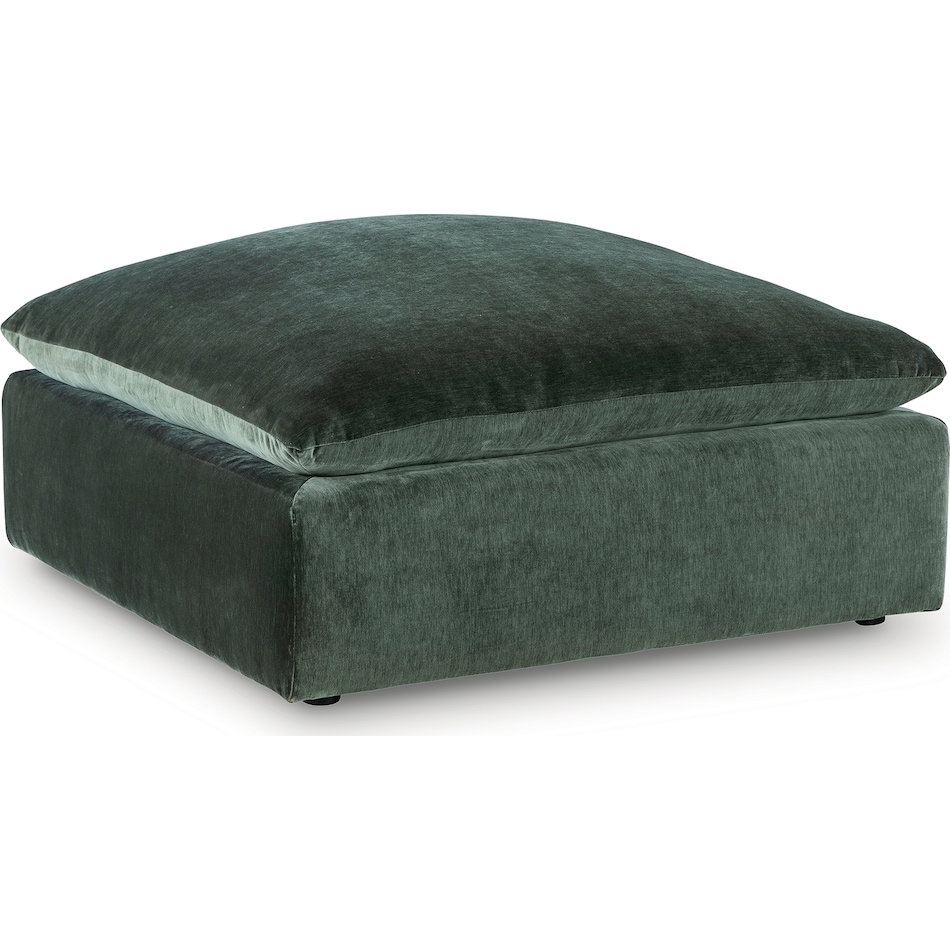 carriage view jade ottoman   