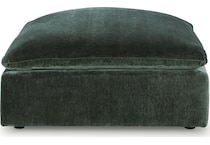 carriage view jade ottoman   