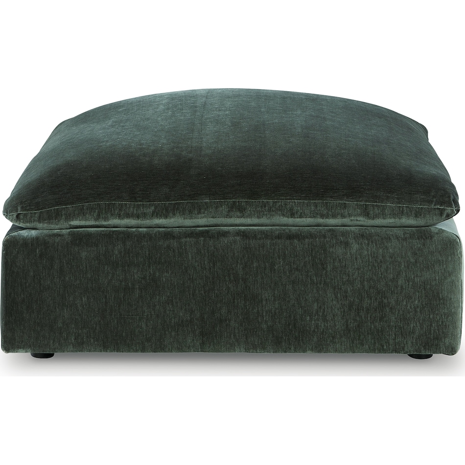 carriage view jade ottoman   