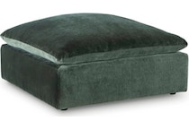 carriage view jade ottoman   