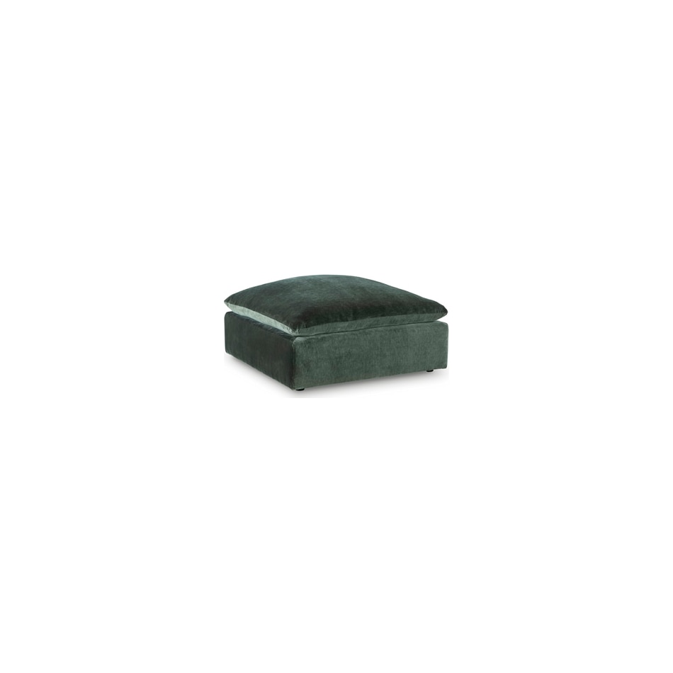 carriage view jade ottoman   