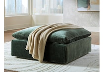 carriage view jade ottoman   