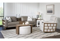 carrie grey accent chair   