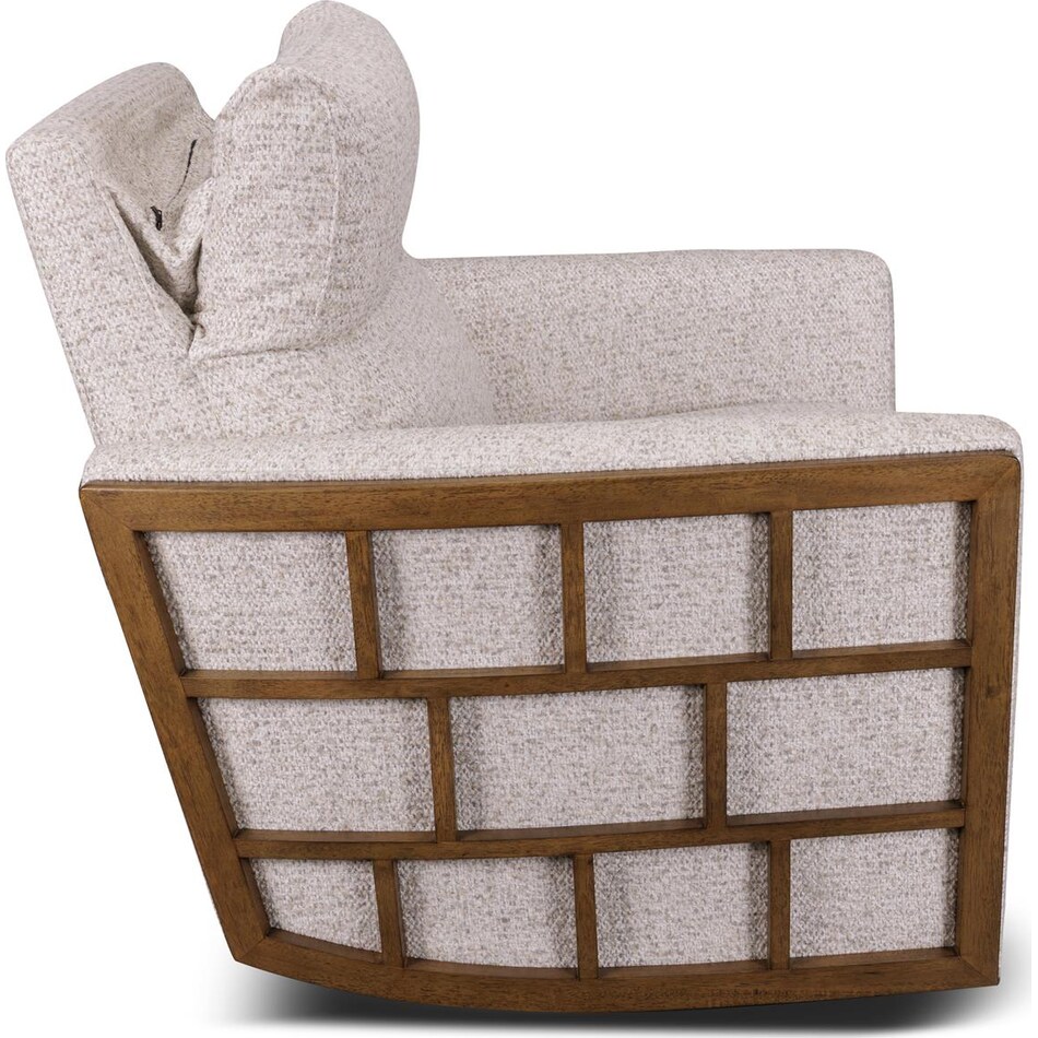 carrie grey accent chair   