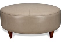 carter berlin pebble leather ottoman   