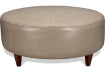 carter leather ottoman   