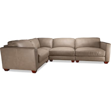 CARTER 4-PC LEATHER SECTIONAL