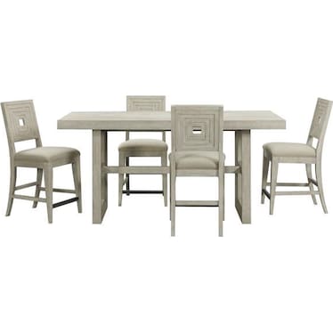 CASSANDRA 5-PC COUNTER HEIGHT DINING SET