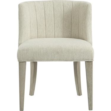 CASSANDRA UPHOLSTERED CURVED CHAIR
